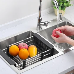 Black Basket Kitchen Sink Gadget Organizer Undermount Hidden Drain Portable Sink Camper Fregaderos De Cocina Home Improvement YQ