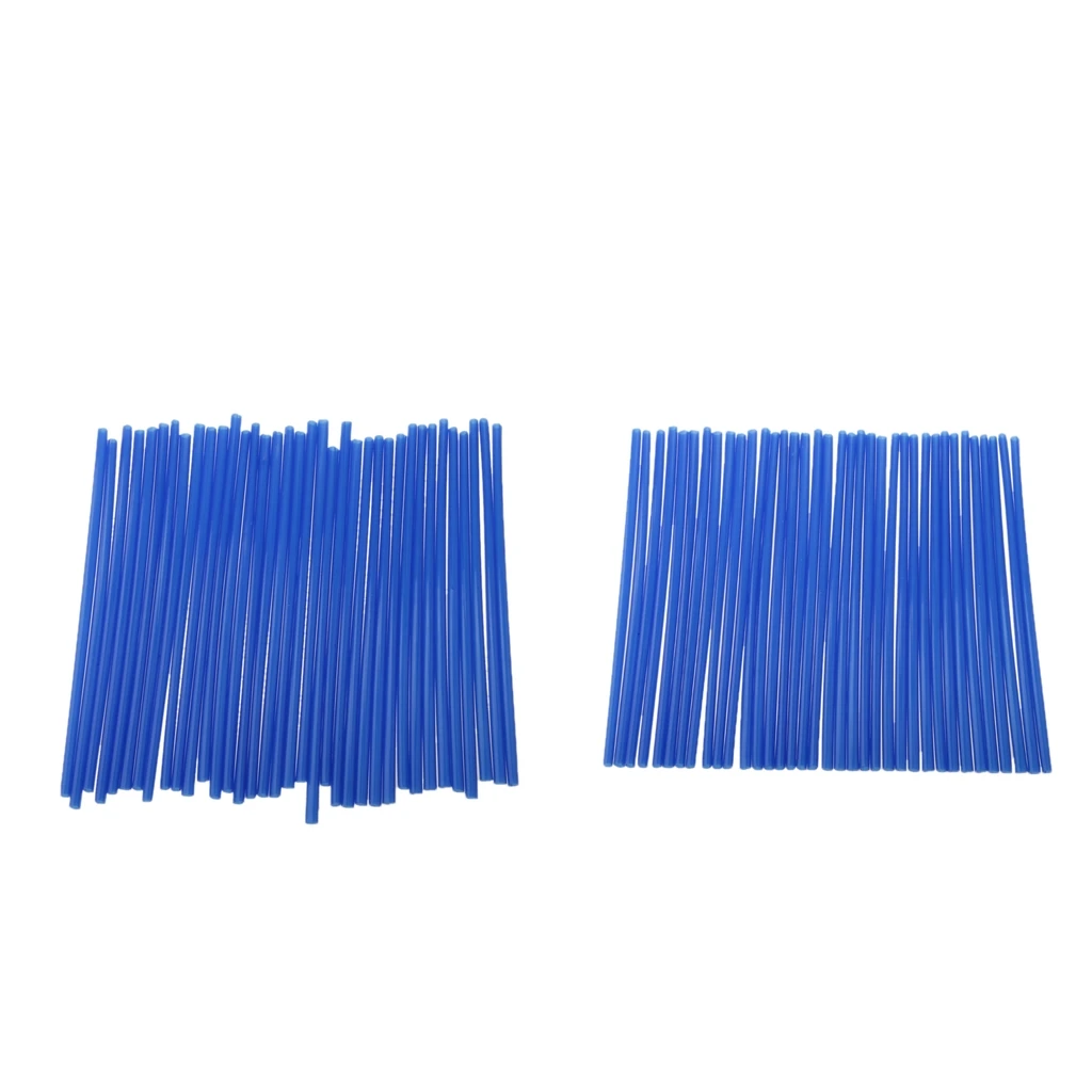 72 Pcs Motorcycle Spoke Covers Coats Universal Fit for 19-21 inch Rims Dirt Bike - Blue