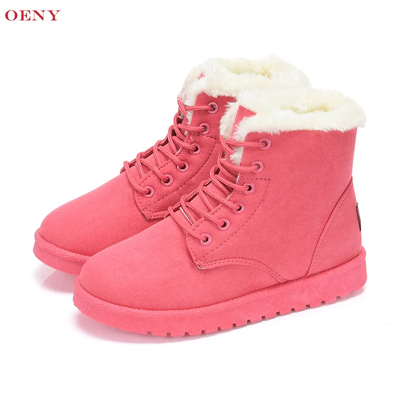 Winter waterproof snow boots female women shoes plus velvet short boots Martin cotton shoes Korean student warm women's boots