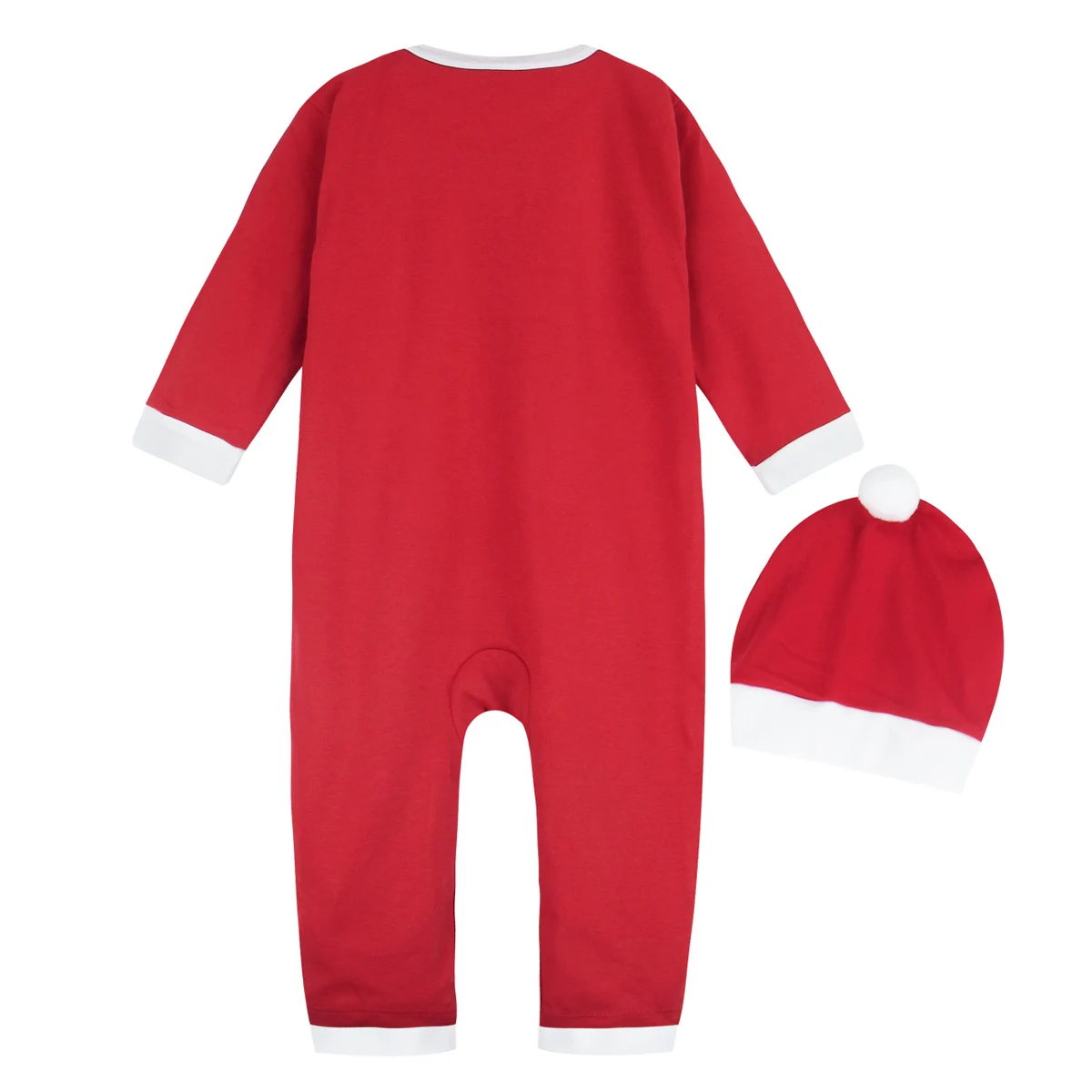 Детский Рождественский комбинезон для маленьких мальчиков и девочек, костюм со шляпой и Санта Клаусом, зимний комбинезон для костюмированной вечеринки, комплект детской одежды