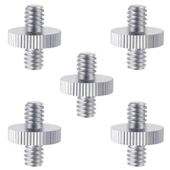 

5 Pieces 1/4 inch Male to 1/4 inch Male Metal Threaded Screw Adapter Tripod Screw Converter for DSLR Camera,Tripod,Monopod,Shoul