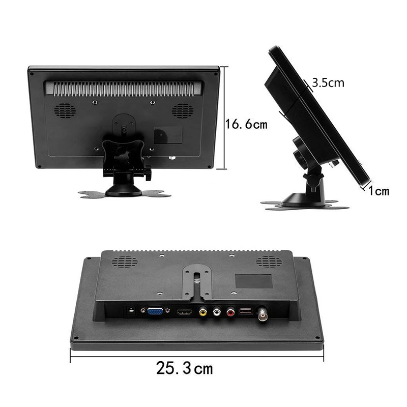 10.1 inch Small touch Portable Monitor pc Laptop Computer HDMI Raspberry pi LCD Display Screen gami