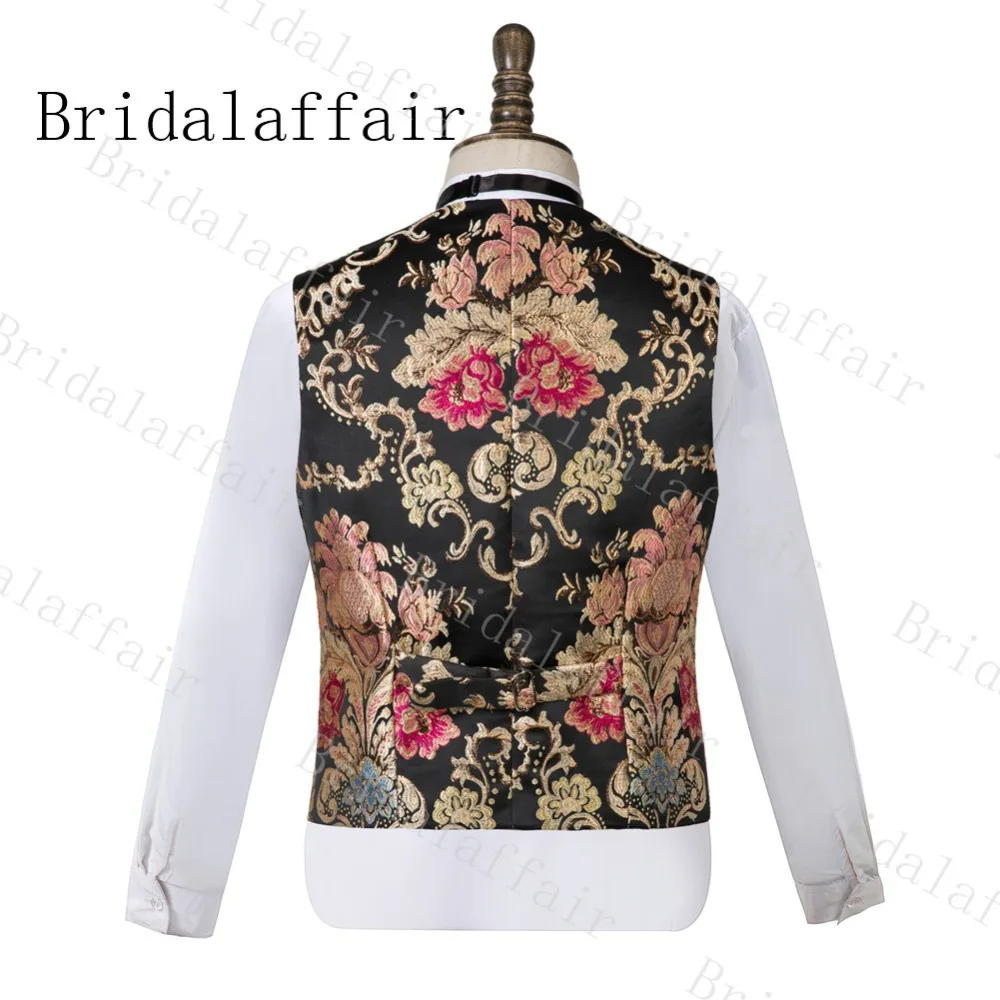 Bridalaffair, мужские костюмы с отворотом,, зимний роскошный пиджак, зауженный крой, для вечеринки, смокинги друзей жениха, Свадебный костюм, 3 предмета