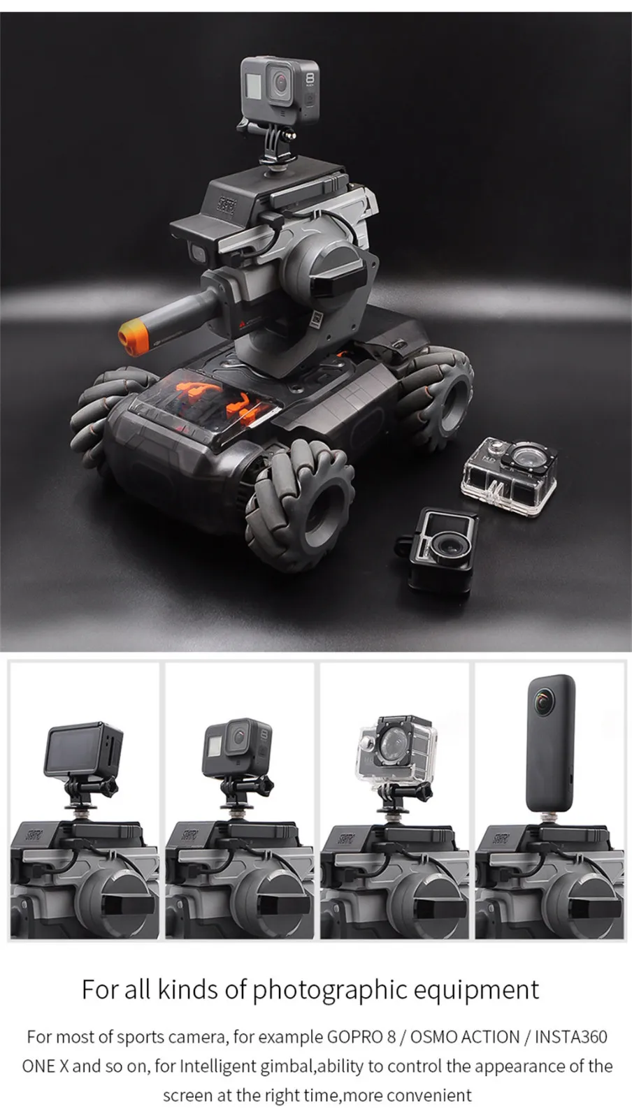 Панорамная камера движения 1/4 Интерфейс адаптер для Dji Robomaster S1 Интерфейс адаптер Корпус Крышка Кронштейн кронштейны аксессуары