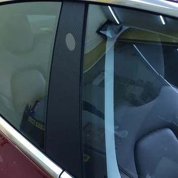 

Carbon Fiber Car Door Window Cover Sticker Anti-scratch Film For Tesla Model 3 2017-2019 Car Decorative Stickers