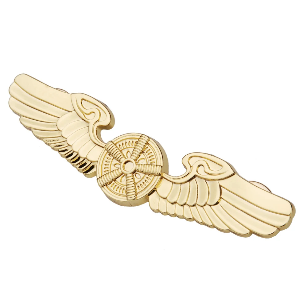 Us Airforce Pilots Metal Wings Insignia Badge Pin Gold