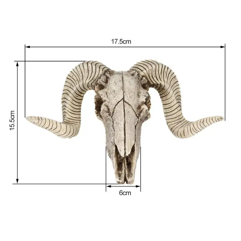 Рога череп орнамент смолы ретро настенный ремесла домашнего офиса Декор подарок