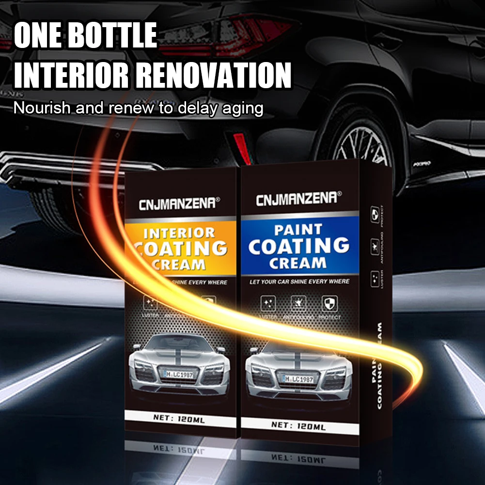 Car Paint Cleaner Cnjmanzena Car Coating Agent Auto Paint Cleaner Interior Leater Plastic Part Maintenance Refurbishing AgentCar Wax Crystal Plating Set Hard Glossy Wax Layer Covering Paint Surface Coating Formula Waterproof Film Car Polish Dropshipping meguiars scratchx