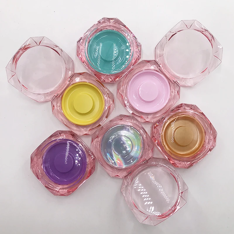 

Unique Eyelashes Packaging Pink Transparent Natural Mink Lashes Case without Eyelashes