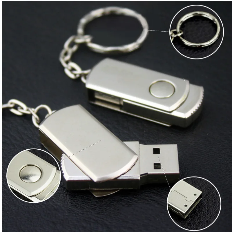 Модный металлический флэш-накопитель мини-флешка USB объемом 64 ГБ 32 8 4 Гб с
