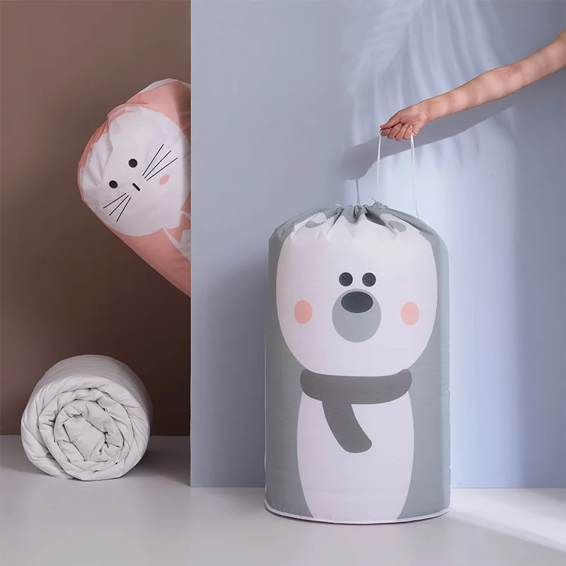 Стеганая стеганая сумка PEVA cylinder водонепроницаемая Хлопковая для хранения