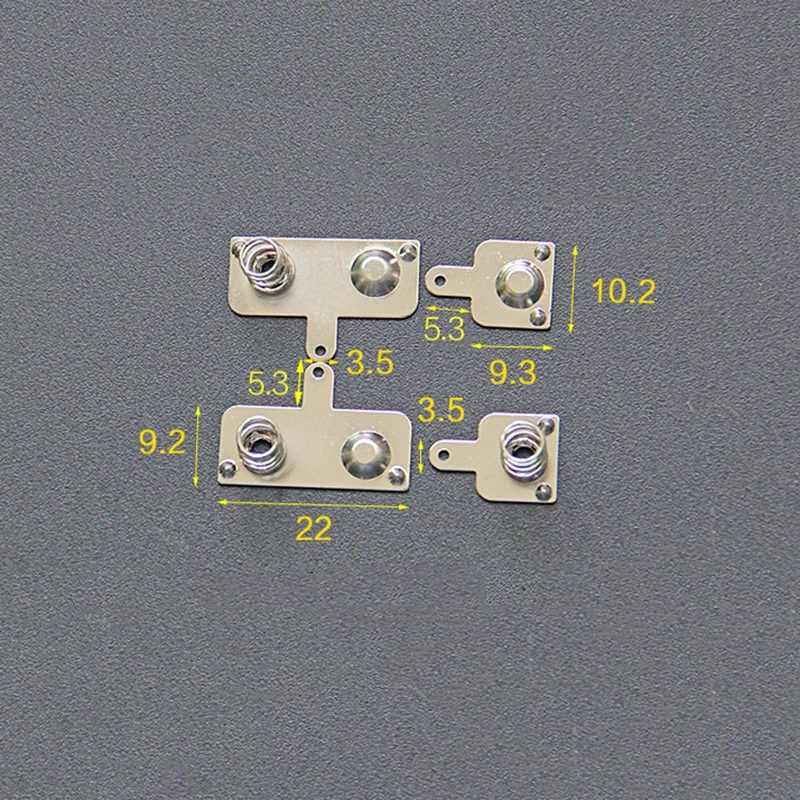 

50PCS Metal Battery Spring Plate Set for AAA Positive Negative Contact,9*22MM,9*10MM