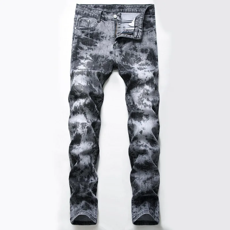 

New Young Men's Slim Elastic Jeans Fashion Causal Plus Size 42 Skinny Mens Jeans