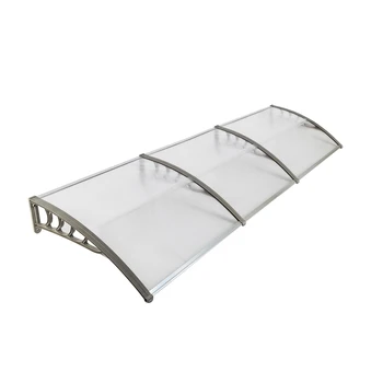 

HT-300 x 100 Household Application Door & Window Rain Cover Eaves Transparent Board & Gray Holder for resisting rain