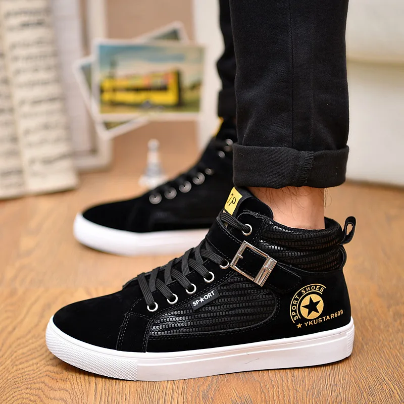 

Men Warm Winter Snow Boots casual shoes High Cut Sneakers