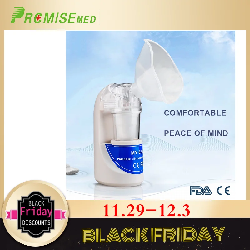 Prcmisemed Mini Handheld Portable Nebulizer Rechargeable USB Cold Mist Inhaler kit for Adult Childr
