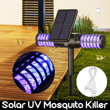 

2020 New Solar Powered Outdoor Mosquito Fly Bug Insect Zapper Killer Trap Lamp Light For Camping Garden Mosquito Killer Lamps