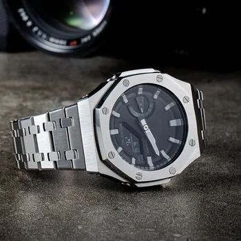 

For GA2100 Watch Strap Bezel Case Metal Band Modification 2rd Generation, GA2110 Watch Band 100% 316L Stainless Steel