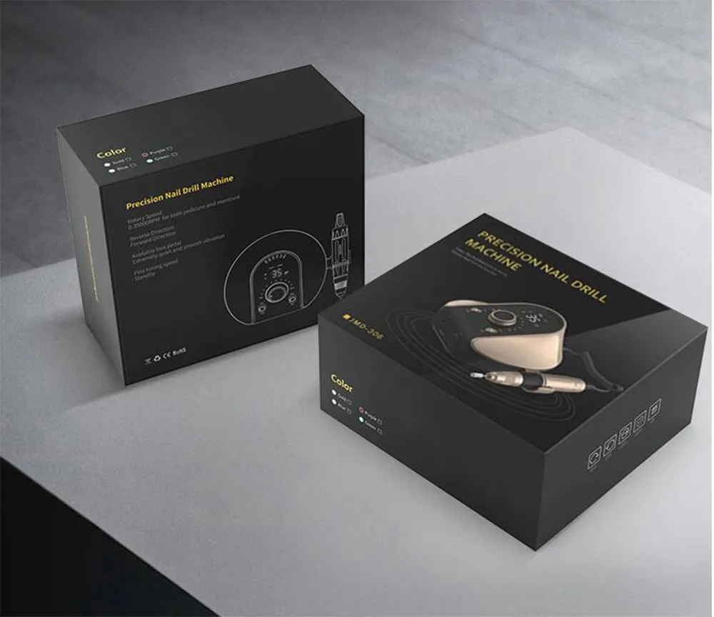 Elegant Gold Nail Drill 35000RPM 45W Professional Manicure Machine Electric Nail Art Drill File Pedicure Equipment With Cutters