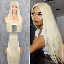 Lvcheryl 13x6 синтетический Синтетические волосы на кружеве парики 613# Цвет часть с натуральных волос термостойкие Futura парики из натуральных волос, одежда на каждый день