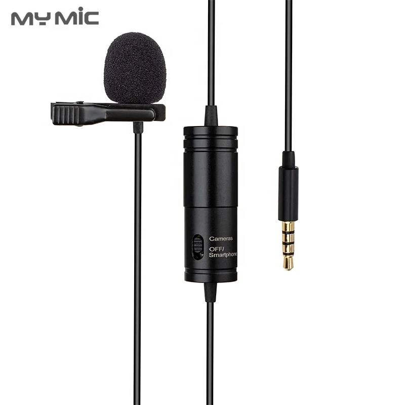 

My Mic ATN1 6M Cable Condenser Lavalier studio Clip lapel collar Microphone for camera smartphone laptop Vlog DSLR