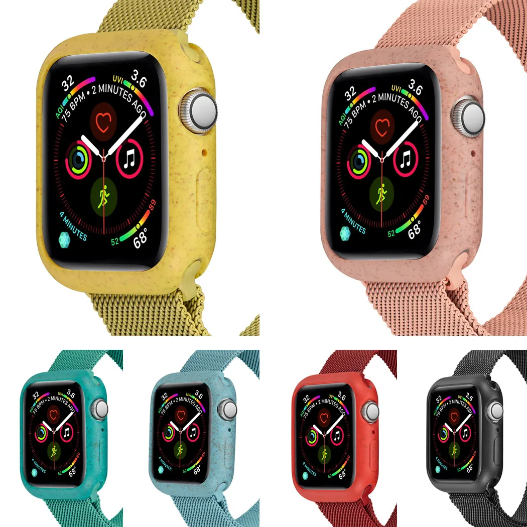 Бампер для Apple Watch Series 5 4 3 2 1 TPU чехол для iWatch 40 мм 44 мм 42 мм 38 мм защитный чехол силиконовый чехол рамка ремешок