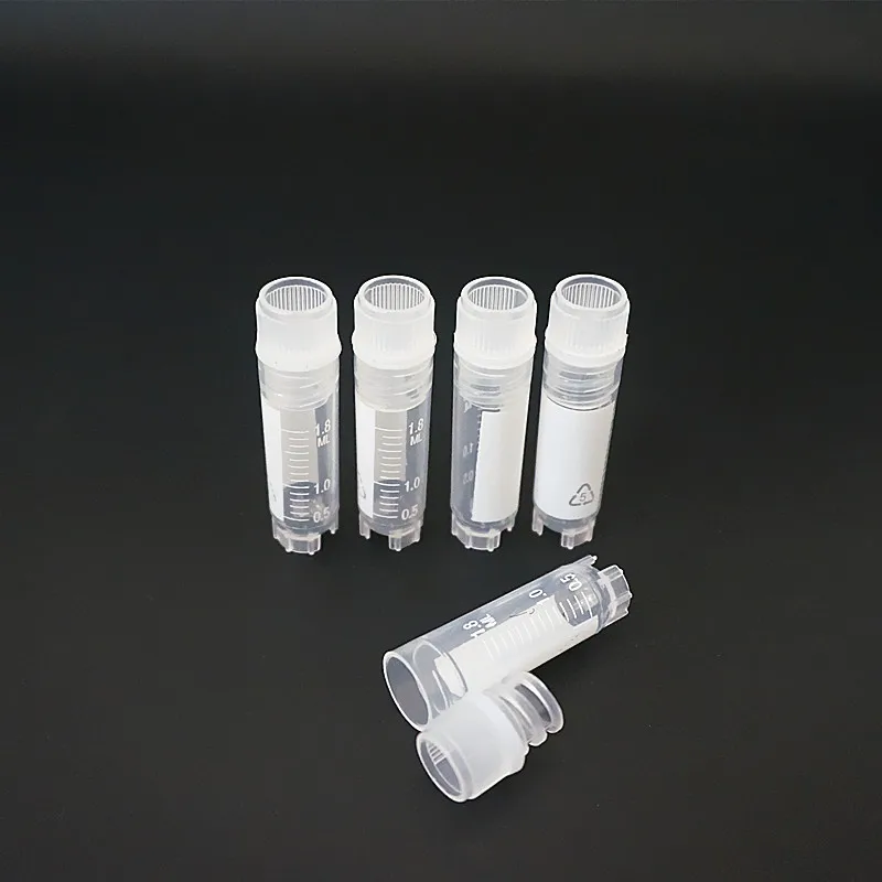 500Pcs/Lot 2ml Internal Rotating Cover Cryogenic Vials Cryopreservation Tube 1.8ml Graduation Cryovial Laboratory Test Tube