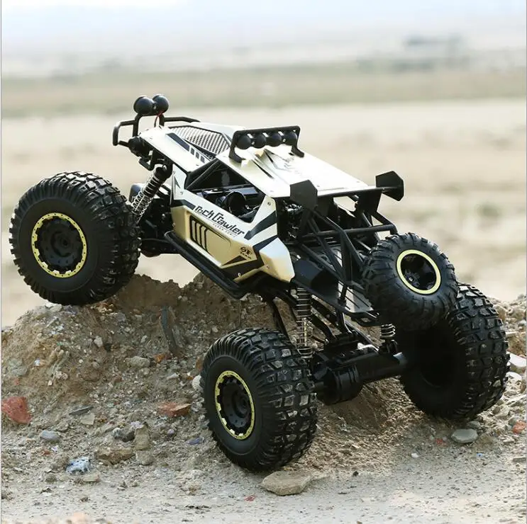 alloy Golden 1:8 50 см очень большой Радиоуправляемый автомобиль 4WD высокая скорость Bigfoot 2,4 г пульт дистанционного управления багги скалолазание грузовик внедорожник джипы модель подарок игрушка - Цвет: alloy Golden