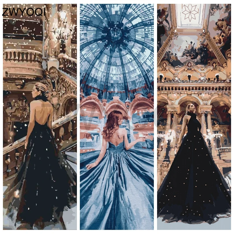 Мозаика из квадратных страз длинная юбка дворец круглая Алмазная вышивка