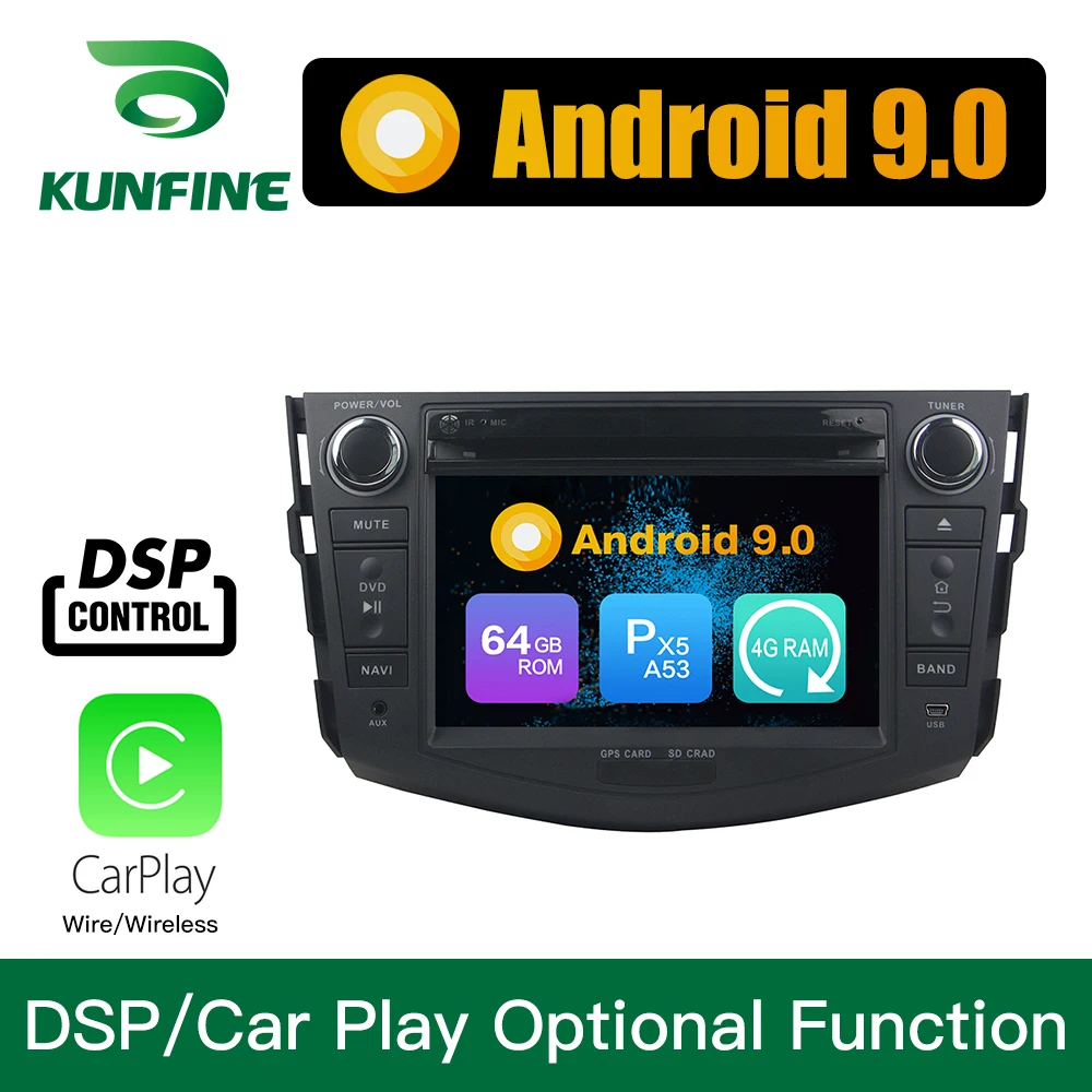 Best Android 9.0 Octa Core 4GB RAM 64GB ROM Car DVD GPS Multimedia Player Car Stereo for Toyota RAV4  2006-2012 Headunit Radio 0