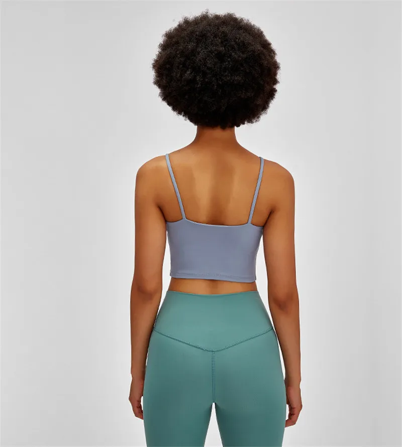 Solid Color Lulu Sport Tank Top Women Fitness Bra Yoga Vest No Rims With Chest Pad Butter Soft Beauty Back Half Sling Gym Clothe Solid Color Lulu Sport Tank Top Women Fitness Bra Yoga Vest No Rims With Chest Pad Butter Soft Beauty Back Half Sling Gym Clothe