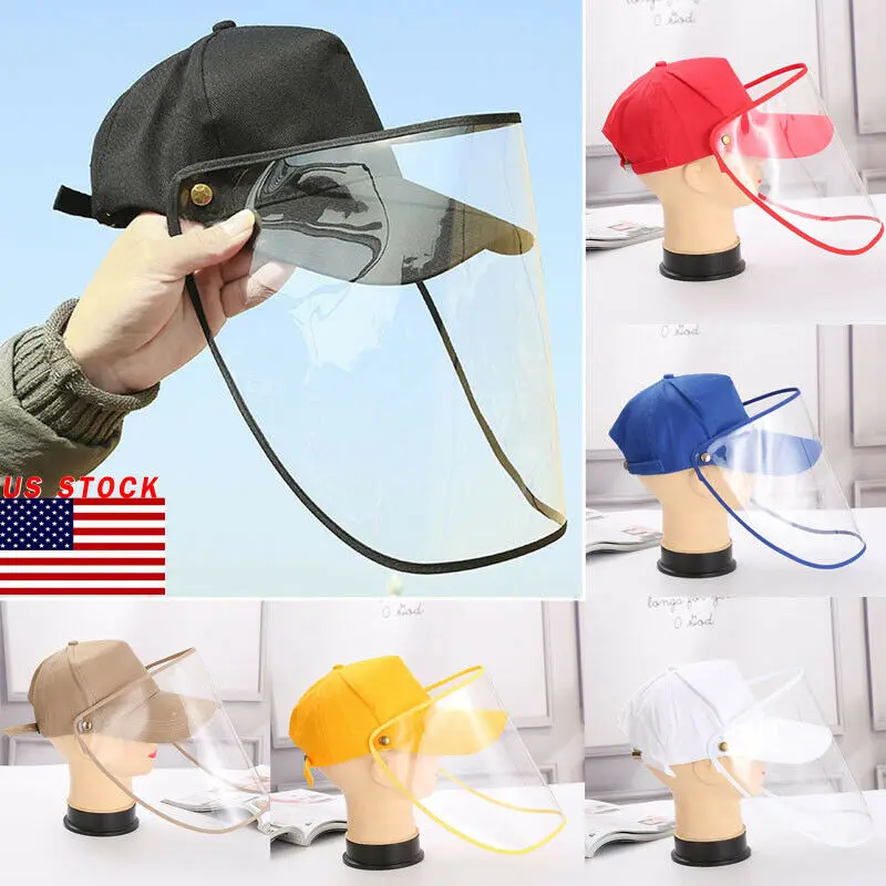 

Unisex Detachable Anti-spitting Face Protective Work Hat Cover Outdoor Baseball Cap Hot Pure Color Fog Dust Splash-proof Hat