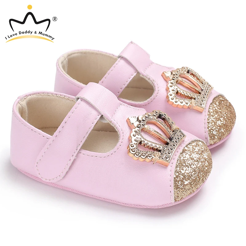 New Baby Shoes Flower-Bows Crown First-Walkers Toddler Infant Princess Cute Cotton Jane