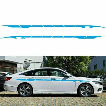 

2x Decor Sticker Car Side Body Long Stripe Decals Waterproof Self Adhesive
