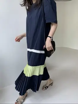 

Chic design feeling temperament elegant bump pressure plait long dress color