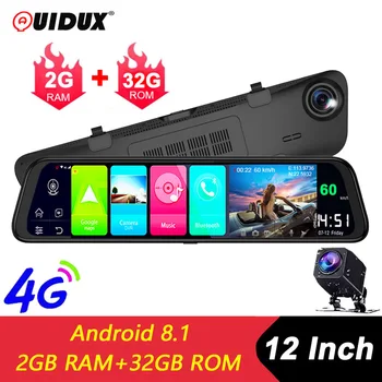 

QUIDUX Android 8.1 2GB+32GB ADAS 10 in 1 DashCam Car DVR Mirror Camera 4G WIFI GPS Navigation Bluetooth FHD 1080P Video Recorder