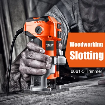 

Electric Trimmer Woodworking Wood Milling Electric Hand Trimmer Wood Laminator Edge Joiners Set 1000W 35000r/min