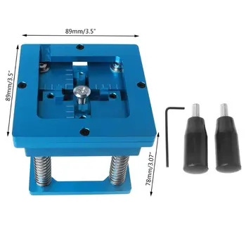 

New Blue BGA Bead Planting Platform 89x89mm Bga Reball Position Diagonal Station for Laptop Chip Tin Planting Rack with Handle