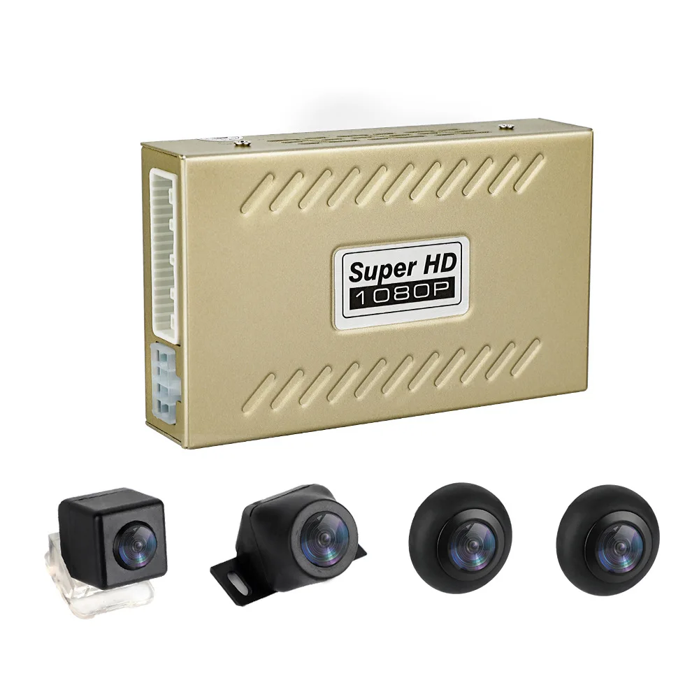 

360-degree panoramic driving recorder seamless stitching HD night vision waterproof car side view front view rear view