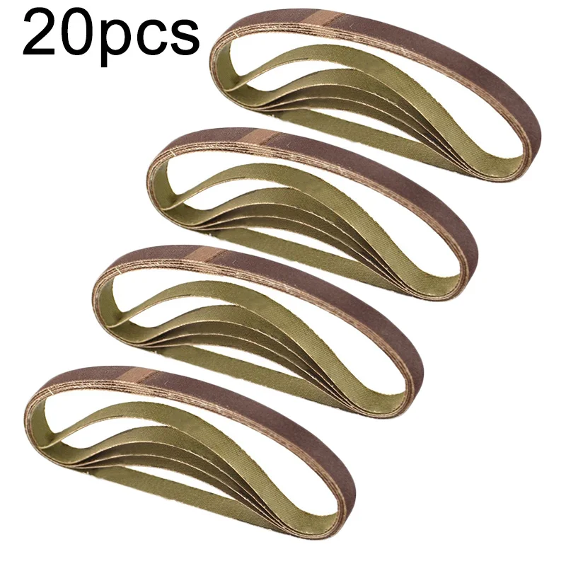 

Wholesale 20pcs Sander Abrasive Sanding Belts 40 / 60 / 80 / 120Grit 330mm X 10mm Brand New And High Quality