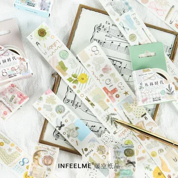 

30mm Wide Floral Forest Washi Tape Decorative Masking Tape Japanese Paper Tapes For Diy Projects Arts Crafts Scrapbooks