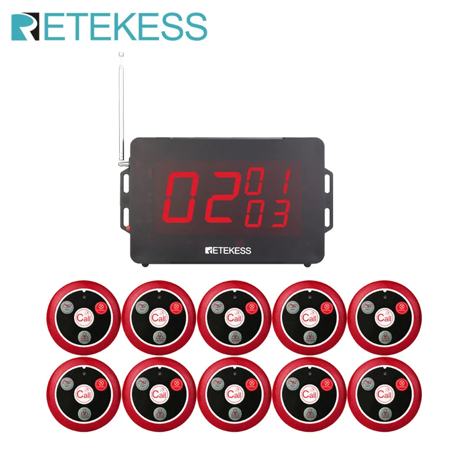 Retekess TD136 беспроводная система официанта ресторан пейджер Голосовая трансляция