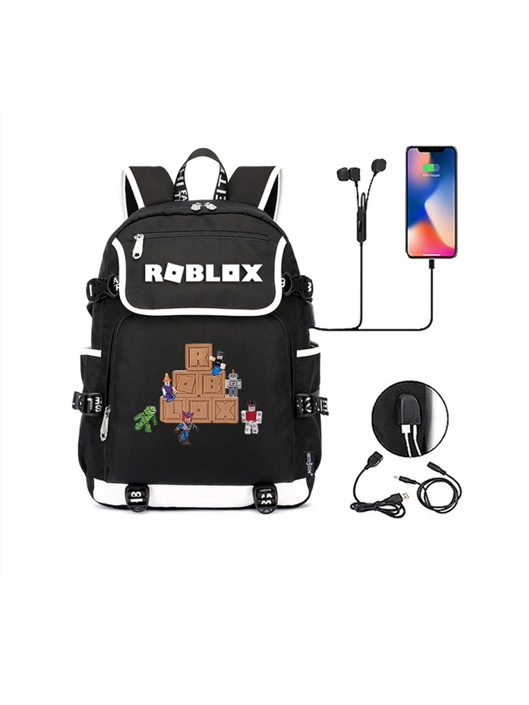 Canvas Laptop Backpack USB Charge 