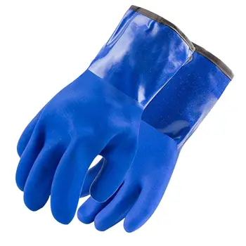 

Multifunction Waterproof Resist Strong Acid&Alkali Anti-oil Heavy Duty Latex Gloves Winter PVC Thermal Gloves With Warm Fibres