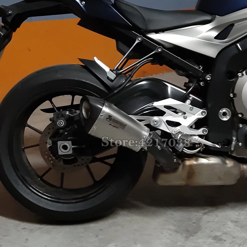 60 мм для BMW S1000 S1000R S1000RR мотоциклетная выхлопная труба система модифицированный глушитель Moto Escape лазер съемный дБ убийца слипоны