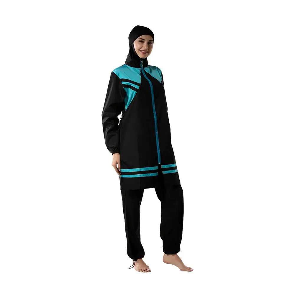 3 шт мусульманский женский купальный костюм с хиджабом полный Чехол пляжная скромность купальный костюм комплект исламский Буркини спортивный консервативный купальник