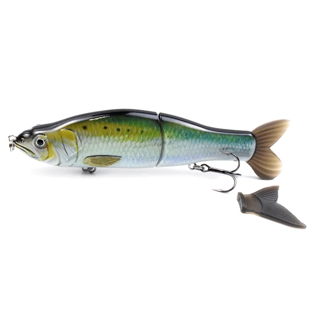 165MM 56G Hard Jointed Glide Bait Fishing Lures Floating 3D Eyes Sharp Hooks Slide Swimbait For Piceus Bass Herring Soft Tail CC19-03