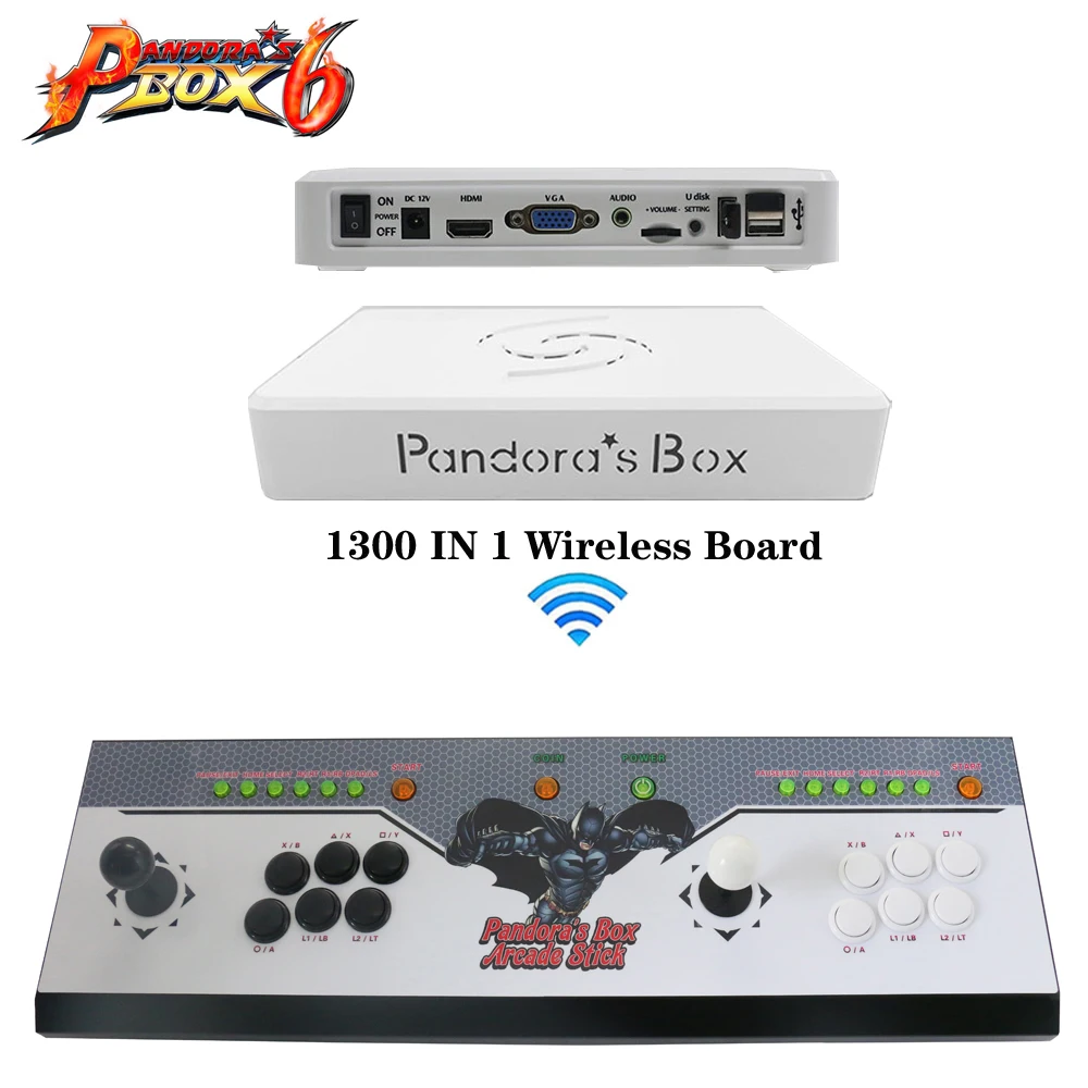 Pandora box 6 игровая консоль Встроенная 1300 игровая доска pandora box 6