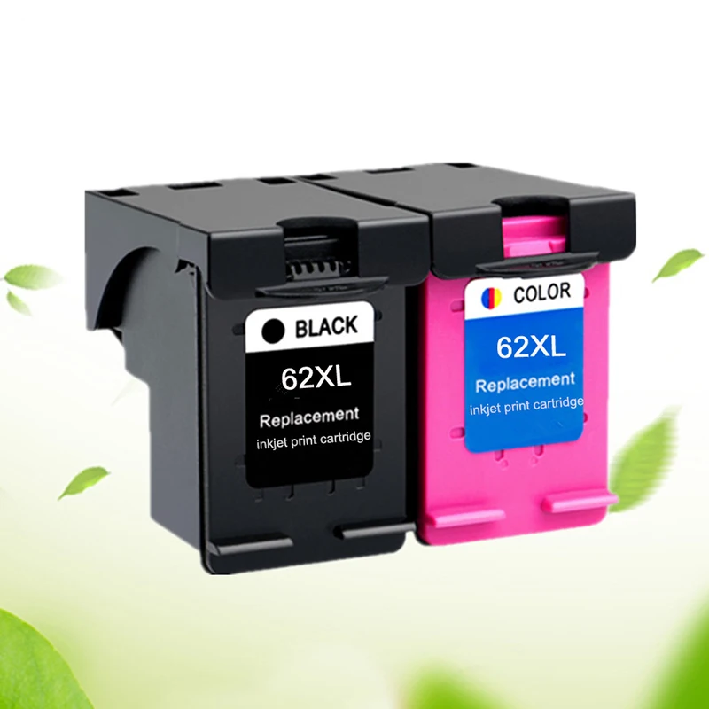 2Pk совместимый для 62Xl переработанного чернильного картриджа для Hp62 62 5640 5660 7640 5540 5544 5545 5546 5548 Officejet 5740 5741 5742 5743 5744