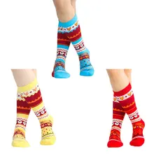 Зимние плотные Гольфы унисекс с петельками; Милые Рождественские теплые Повседневные Гольфы с принтом лисы и овцы